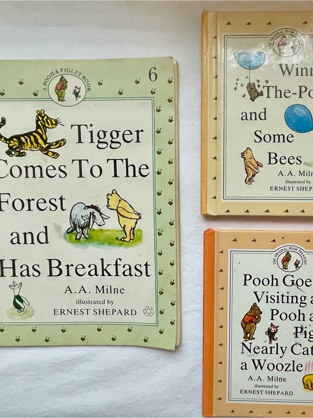 VTG Winnie the Pooh Book Lot - A.A. Milne Hardcover & Paperback Set